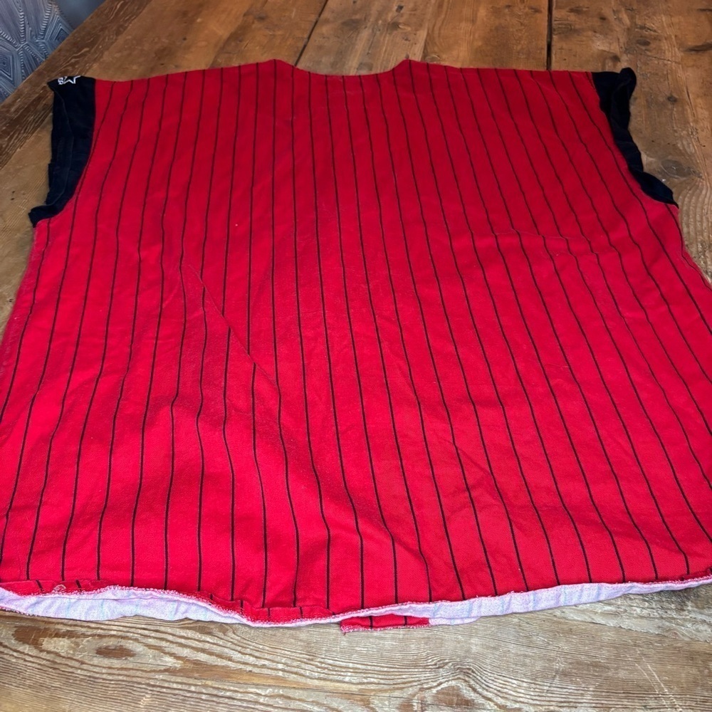 Vintage STARTER 90s Chicago Bulls Pinstripe Baseball Jersey 
Men’s XXL - Picture 13 of 13